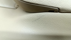 Door trim card front right BMW X3 F25 11-17 beige leather, wood insert, worn, scratches, broken fastening