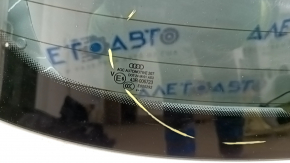 Bare tailgate with glass Audi Q3 8U 15-18 white LS9R, with trapezoid and leash, scratches on glass