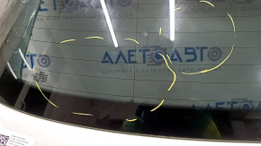 Bare tailgate with glass Audi Q3 8U 15-18 white LS9R, with trapezoid and leash, scratches on glass