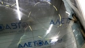 Bare tailgate with glass Audi Q3 8U 15-18 white LS9R, with trapezoid and leash, scratches on glass