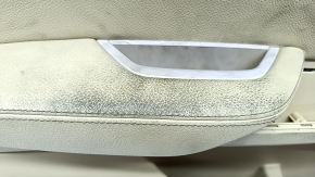 Door trim card front left BMW X3 F25 11-17 beige leather, wood insert, scratches, for cleaning
