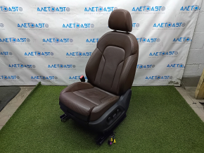 Driver's seat Audi Q3 8U 15-18 with airbag, electric, heated, leather brown, Sport, cracks in leather