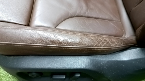 Driver's seat Audi Q3 8U 15-18 with airbag, electric, heated, leather brown, Sport, cracks in leather