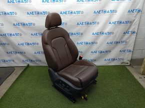 Passenger seat Audi Q3 8U 15-18 with airbag, electric, heated, leather brown, Sport, cracks in leather