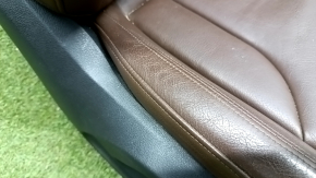 Passenger seat Audi Q3 8U 15-18 with airbag, electric, heated, leather brown, Sport, cracks in leather