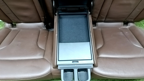 Rear row of seats 2nd row Audi Q3 8U 15-18 brown leather, tear on the right headrest
