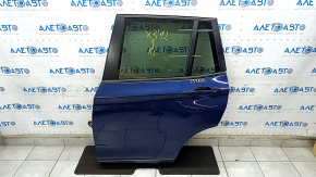 Door assembly rear left BMW X3 F25 11-17 blue A76M, dried out seal