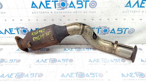 Exhaust line middle part with catalytic converter Nissan Rogue 14-20 stud defect, bolts broken