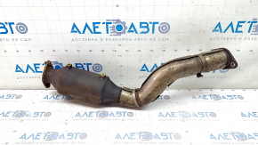 Exhaust line middle part with catalytic converter Nissan Rogue 14-20 stud defect, bolts broken