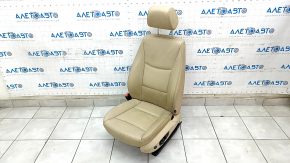 Driver's seat BMW X3 F25 11-17 without AIRBAG, beige leather, electric, heating, memory, cracks in leather, dented, needs cleaning