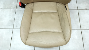 Driver's seat BMW X3 F25 11-17 without AIRBAG, beige leather, electric, heating, memory, cracks in leather, dented, needs cleaning