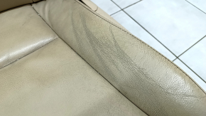 Driver's seat BMW X3 F25 11-17 without AIRBAG, beige leather, electric, heating, memory, cracks in leather, dented, needs cleaning