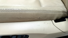 Driver's seat BMW X3 F25 11-17 without AIRBAG, beige leather, electric, heating, memory, cracks in leather, dented, needs cleaning