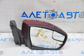 Side mirror right Ford Focus mk3 15-18 rest 7 pins, turn signal, red, broken mirror element