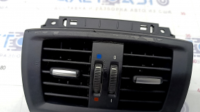 BMW X3 F25 11-17 center console air duct peeling coating, crack in mount