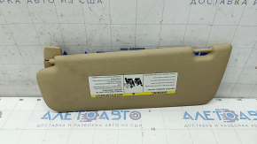 Right visor BMW X3 F25 11-17 beige, without hook, crack in fastening pad