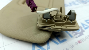 Right visor BMW X3 F25 11-17 beige, without hook, crack in fastening pad