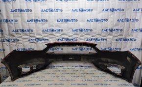 Front bumper bare Ford Focus mk3 15-18 rest red RR, scratches, chips, painted, broken mount