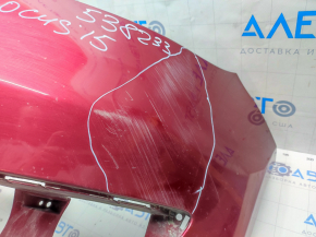 Front bumper bare Ford Focus mk3 15-18 rest red RR, scratches, chips, painted, broken mount