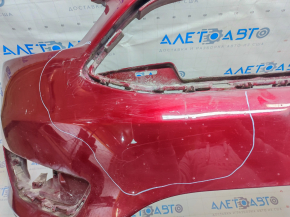 Front bumper bare Ford Focus mk3 15-18 rest red RR, scratches, chips, painted, broken mount