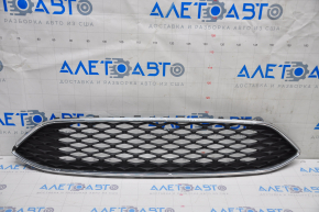 Ford Focus mk3 15-18 radiator grille rest chrome frame, cracked chrome, chips, missing fragment