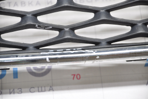 Ford Focus mk3 15-18 radiator grille rest chrome frame, cracked chrome, chips, missing fragment