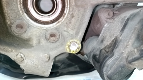 Rear right axle Audi Q3 8U 15-18 AWD complete with hub, brake disc, caliper, casing and ABS sensor, caliper and shock absorber bolt broken, casing dented