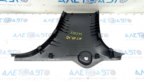 Center pillar trim lower left Infiniti QX30 17- black, scratches, broken mount