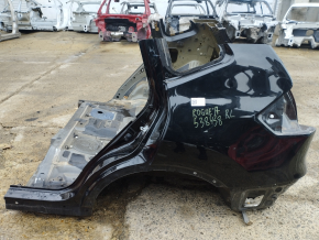 Quarter wing rear left Nissan Rogue 14-20 black, on the body