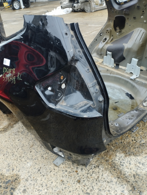 Quarter wing rear left Nissan Rogue 14-20 black, on the body