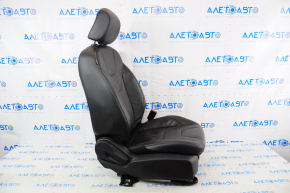 Passenger seat Ford Focus mk3 15-18 rest, with airbag, mechanic, leather black, for cleaning, scratches