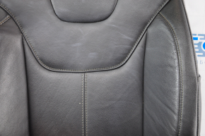 Passenger seat Ford Focus mk3 15-18 rest, with airbag, mechanic, leather black, for cleaning, scratches