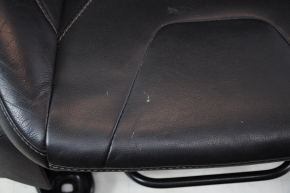 Passenger seat Ford Focus mk3 15-18 rest, with airbag, mechanic, leather black, for cleaning, scratches