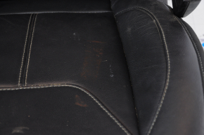 Passenger seat Ford Focus mk3 15-18 rest, with airbag, mechanic, leather black, for cleaning, scratches