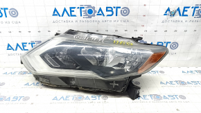 Headlight front left Nissan Rogue 17 - bare halogen, sand
