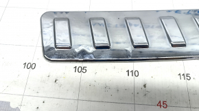 Nissan Rogue 14-20 rear bumper trim chrome, swollen chrome, scratches
