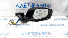 Side mirror right Infiniti QX30 17-19 pins, turn signal, auto-dimming, camera, backlight, black, terishchi