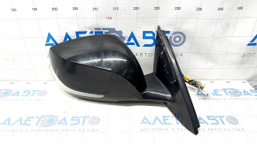 Side mirror right Infiniti QX30 17-19 pins, turn signal, auto-dimming, camera, backlight, black, terishchi