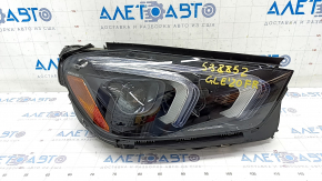 Headlight front right bare Mercedes W167 GLE 350 450 20-22 LED with seal, seal broken, fasteners broken, fragments missing, housing broken