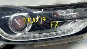 Headlight front right naked Chevrolet Trax 17-22 halogen + LED DRL, sand, varnish peeled off