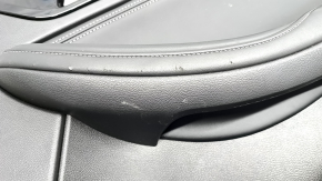 Door trim card rear right Infiniti QX30 17- black with black insert leather, armrest leather, scratches