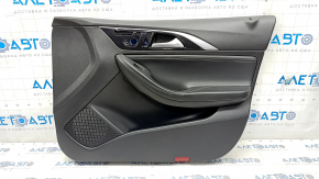 Door trim card front right Infiniti QX30 17- black with black insert leather, armrest leather, scratches, bumps