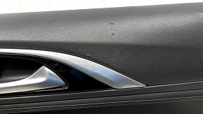 Door trim card front right Infiniti QX30 17- black with black insert leather, armrest leather, scratches, bumps