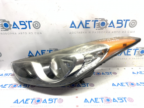 Headlight front left bare Hyundai Elantra UD 11-13 prerest, cobweb, for polishing