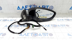 Side mirror right VW Passat b8 16-19 USA 10+2 pins, turn signal, BSM, heated, black LC9X