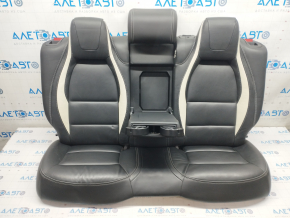 Rear row of seats 2nd row Infiniti QX30 17- sport, black leather, bumps, scratches, dents