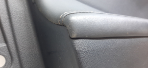 Door trim card front left Lexus ES300h ES350 13-18 black with black insert leather, armrest leather, molding under wood gloss, under seat memory, scuffs, scratches