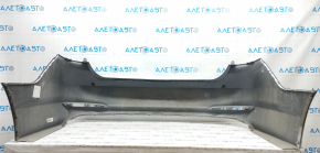 Rear bumper bare Hyundai Sonata 15-17 silver Y8, pressed, worn, cracks in fasteners