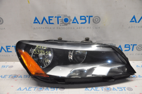 Headlight front right VW Passat b7 12-15 USA bare halogen, sand