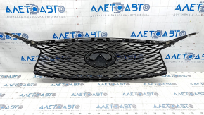 Radiator grill grill Infiniti QX30 17- with emblem, sand, bumps, swollen chrome
